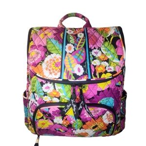 VERA BRADLEY FLORAL CRISPY BACKPACK BAG PURSE NWOT  The Vera Bradley Floral Cris